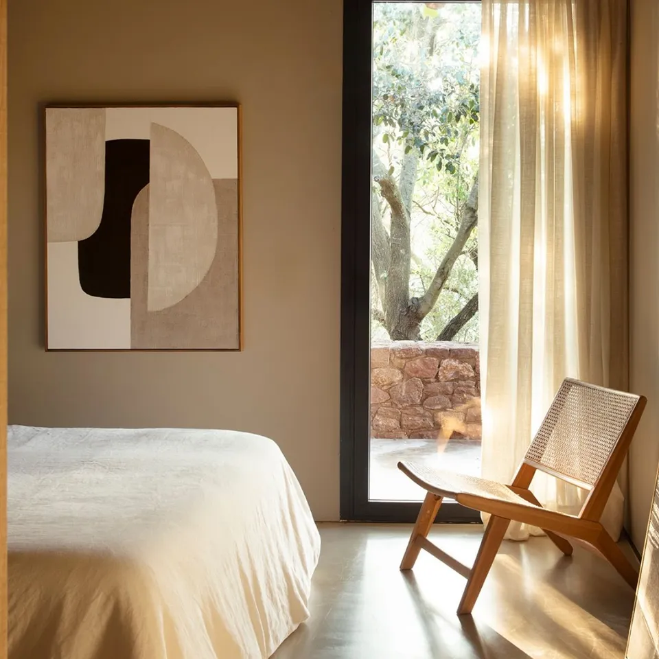 Andrea House Arusha tableau abstrait beige 80x100 cm