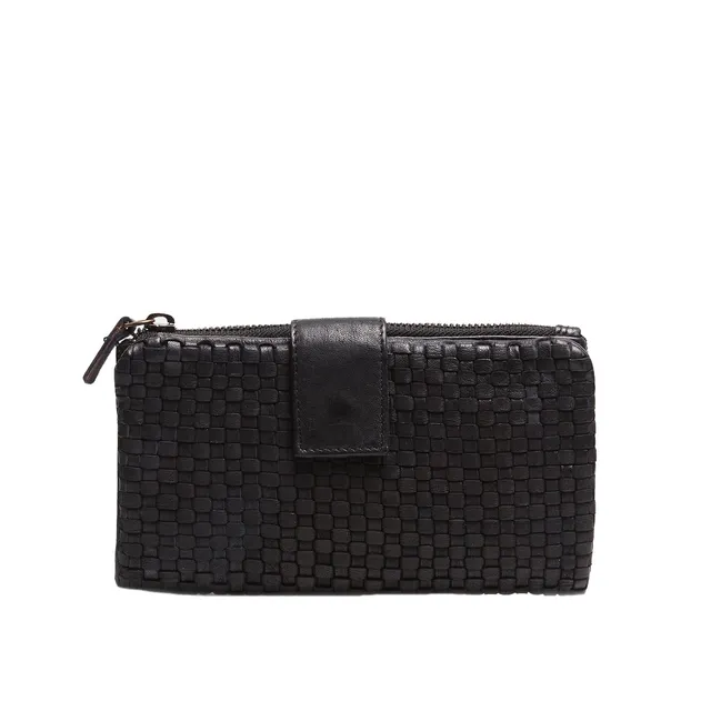 Bata Portefeuilles portefeuille cuir tressé femme Noir