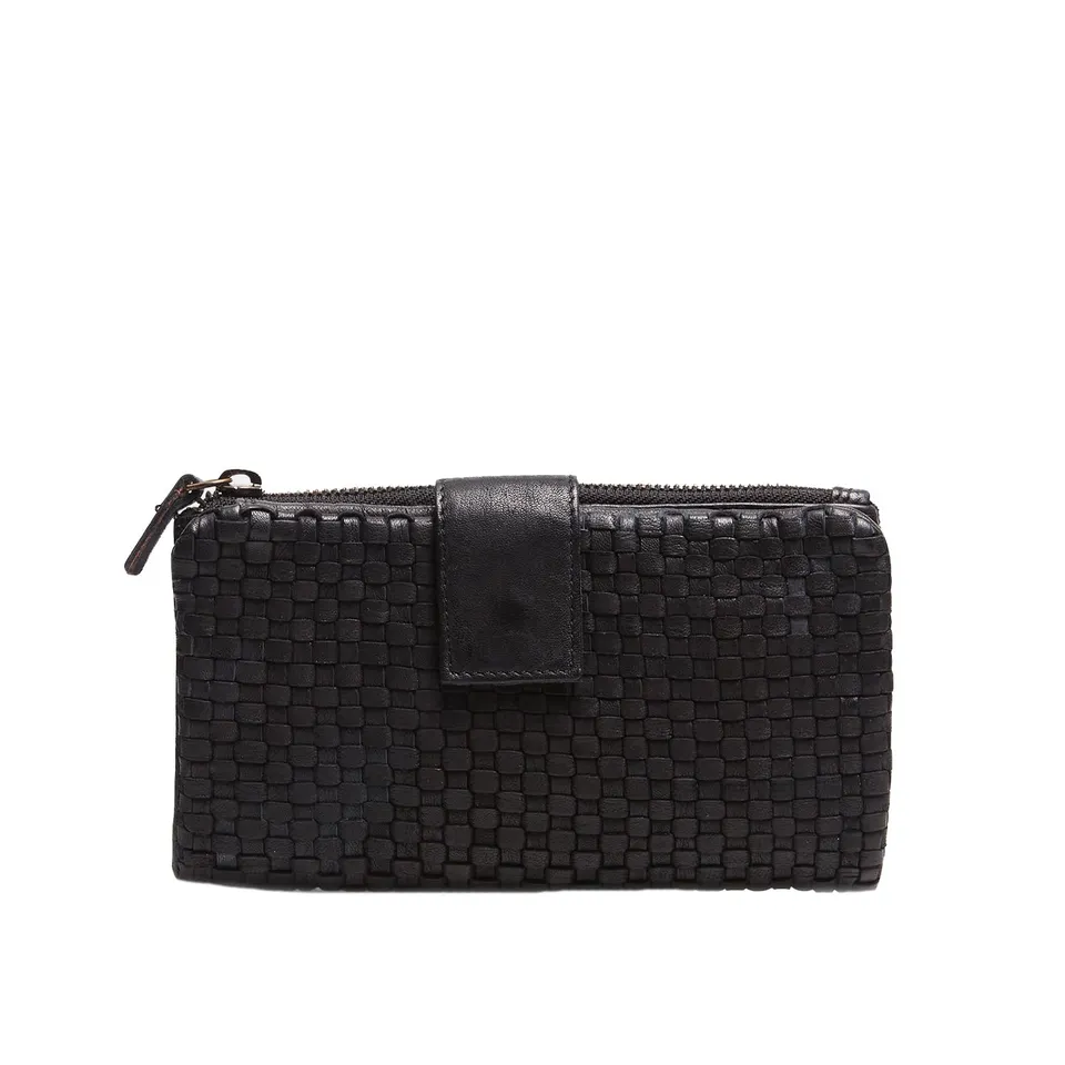 Bata Portefeuilles portefeuille cuir tressé femme Noir