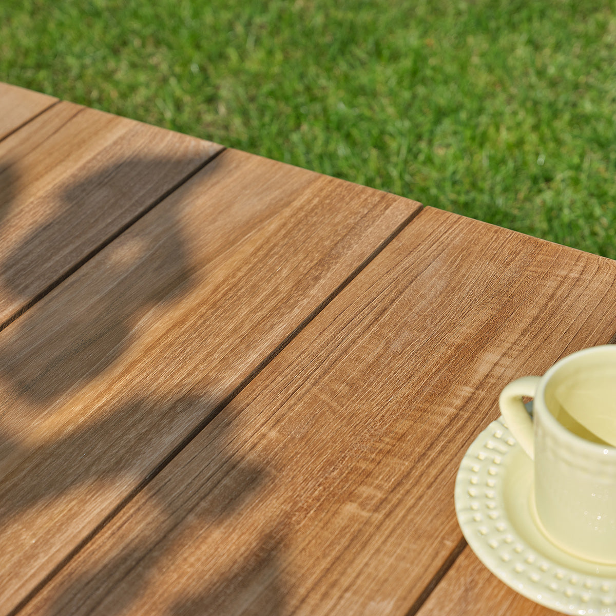 Berah Getah Jardin CALVI table basse teck 140 cm