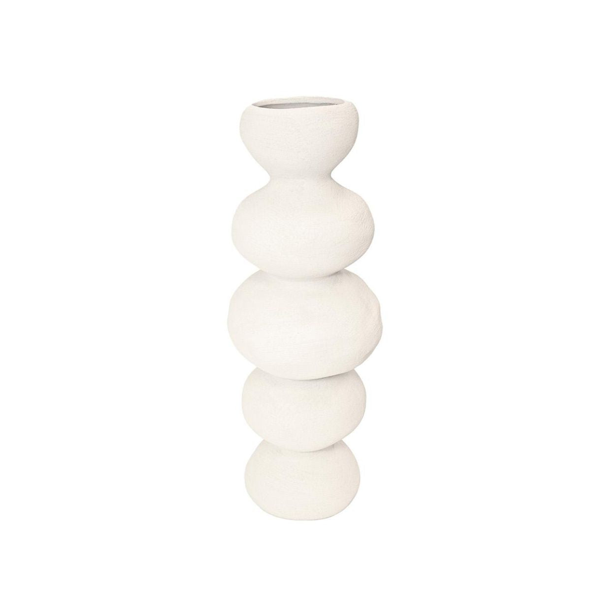 Andrea House Siracusa vase céramique blanc 17x47 cm