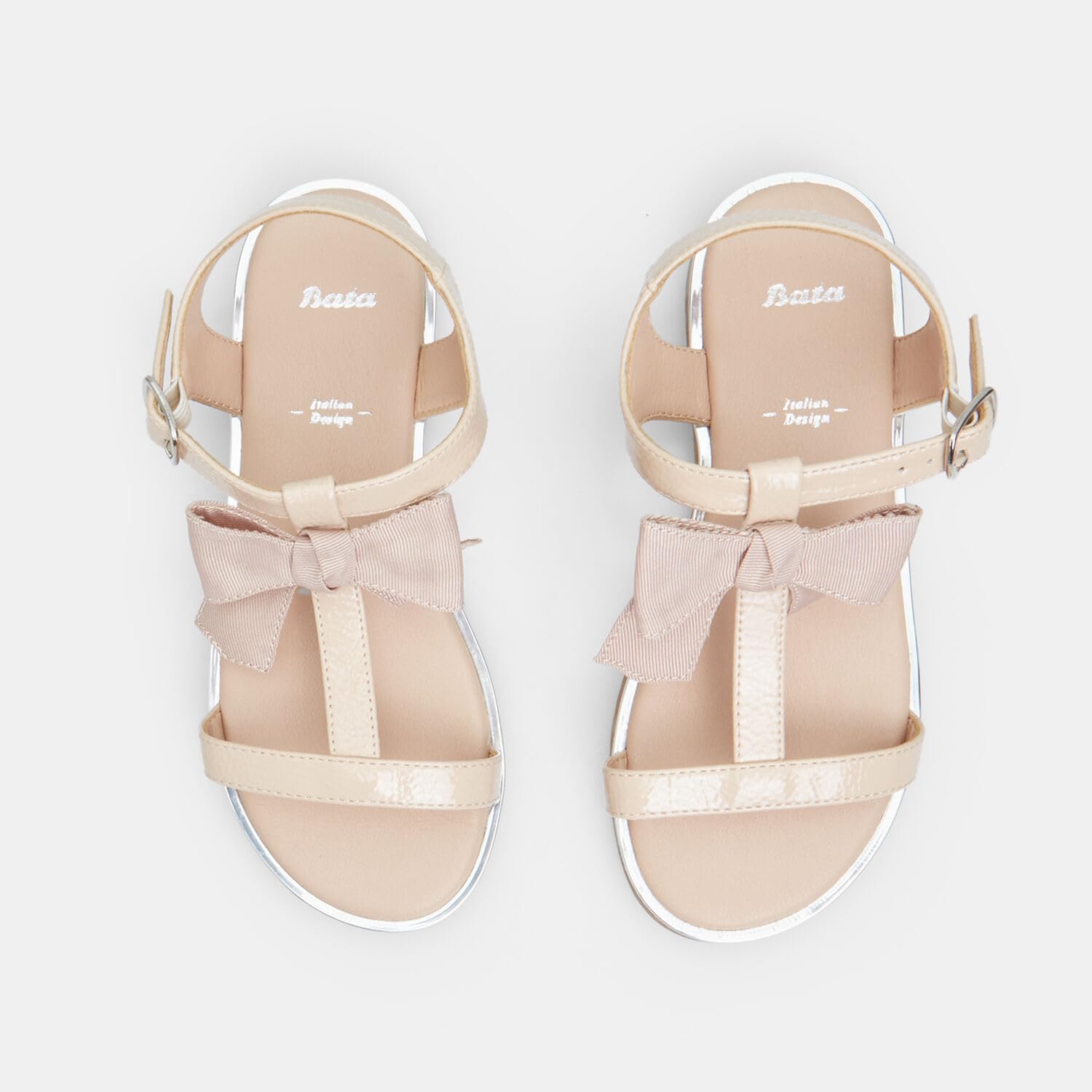 Bata Sandales T-bar sandale fille vernis noeud 37 EU