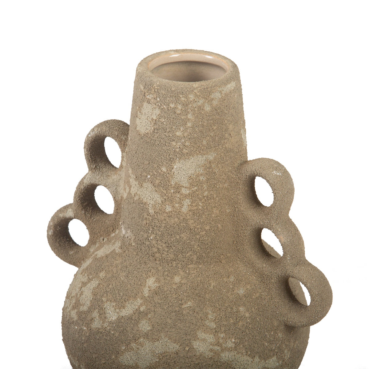 Andrea House Atacama vase céramique marron 19 cm
