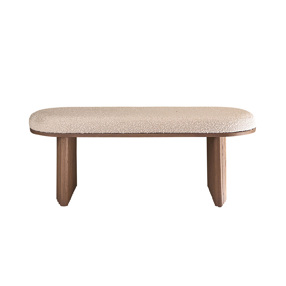 Berah Getah Marlow banc mindi bouclette 120 cm noyer