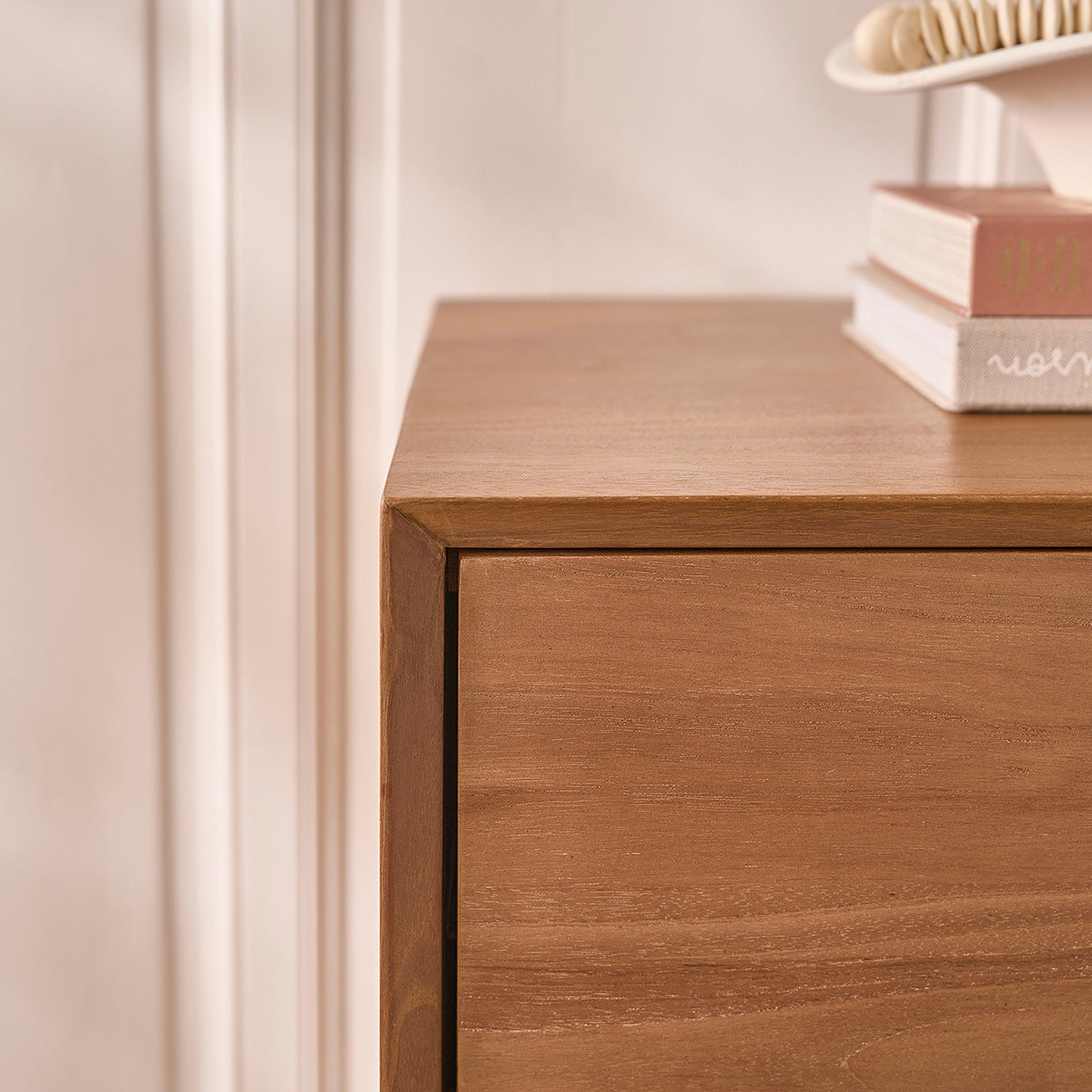 Berah Getah Gustave commode teck massif 110 cm 4 tiroirs