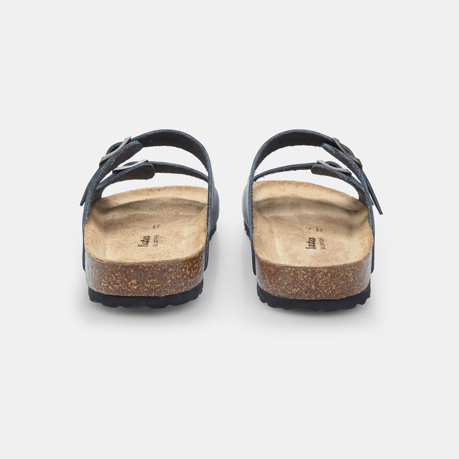 Bata mules homme nubuck marron confort