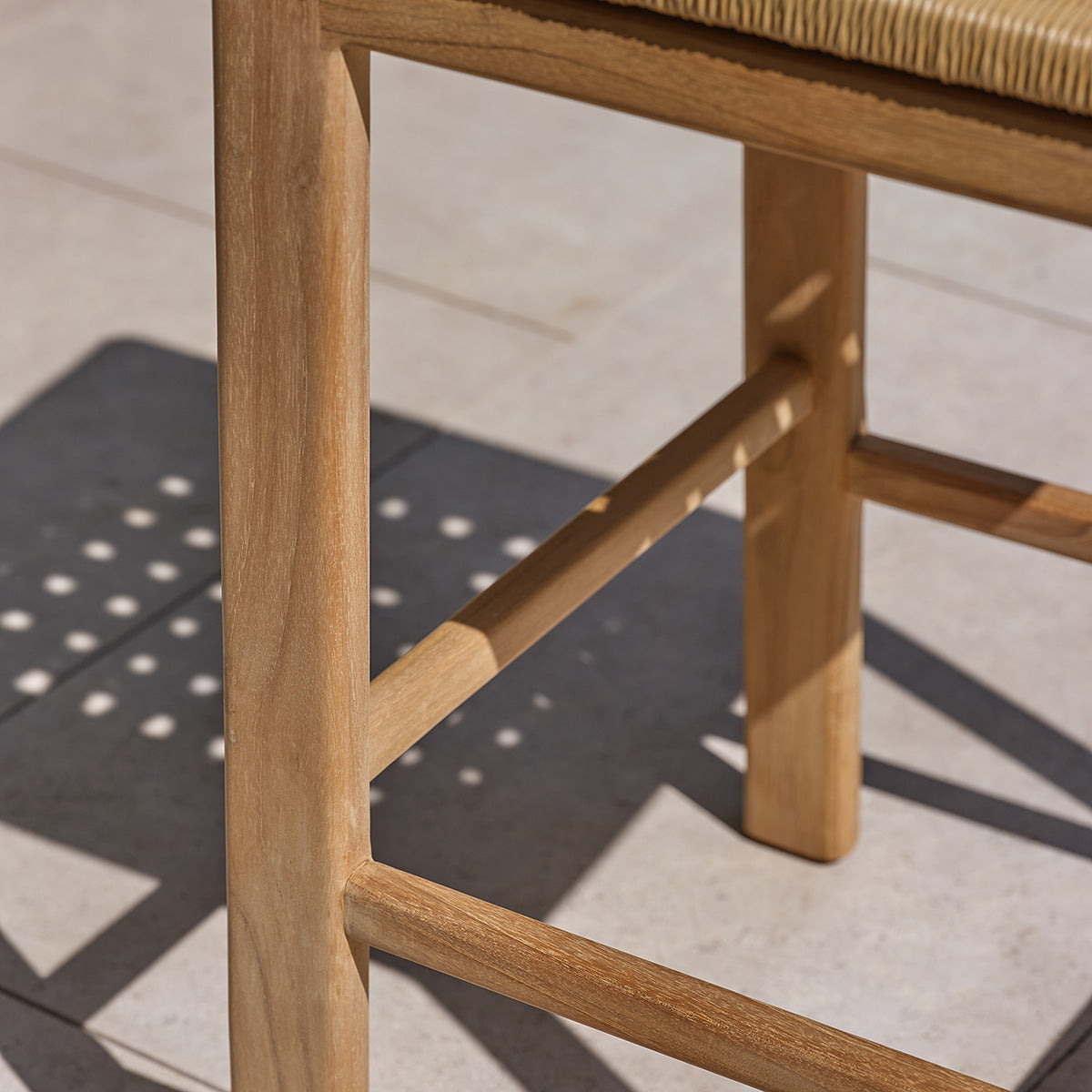 Berah Getah Piana chaise de bar jardin teck premium rotin