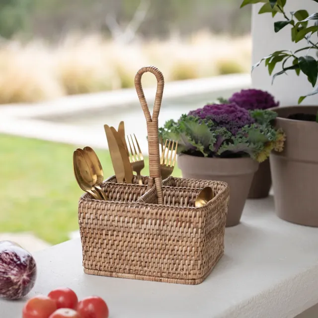 Andrea House organisateur cuisine en rotin