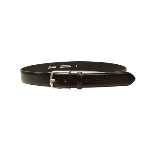 Bata Ceinture homme cuir noir surpiqûres