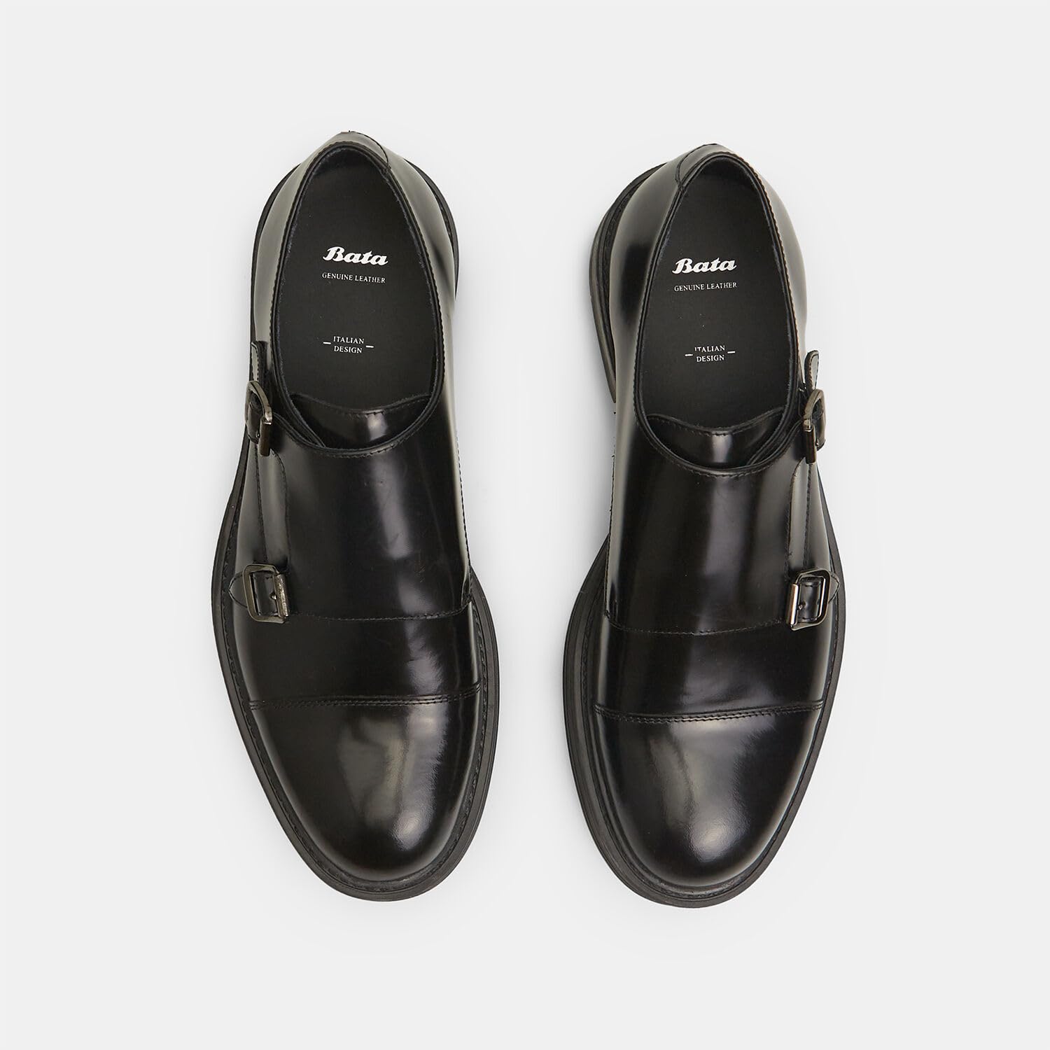 Bata Chaussures à lacets cuir homme doubles boucles