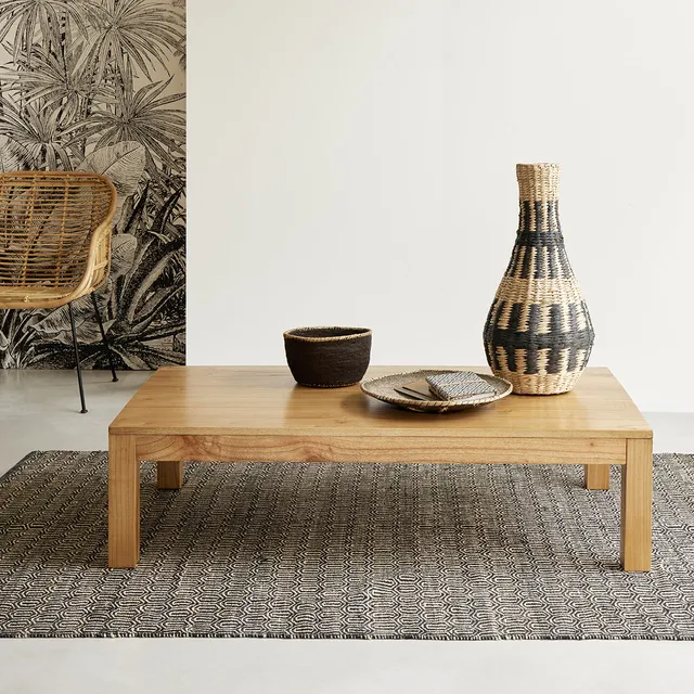 Berah Getah Tilo table basse mindi massif 140 cm