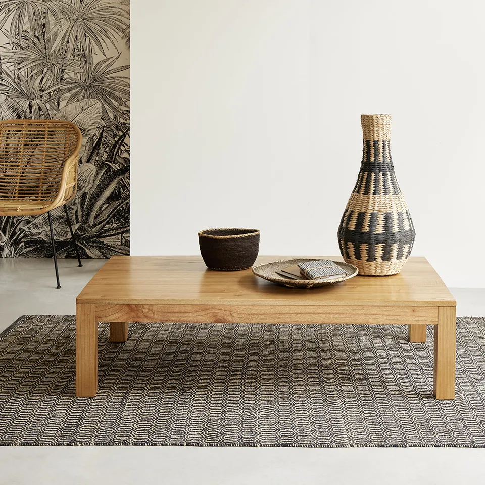 Berah Getah Tilo table basse mindi massif 140 cm