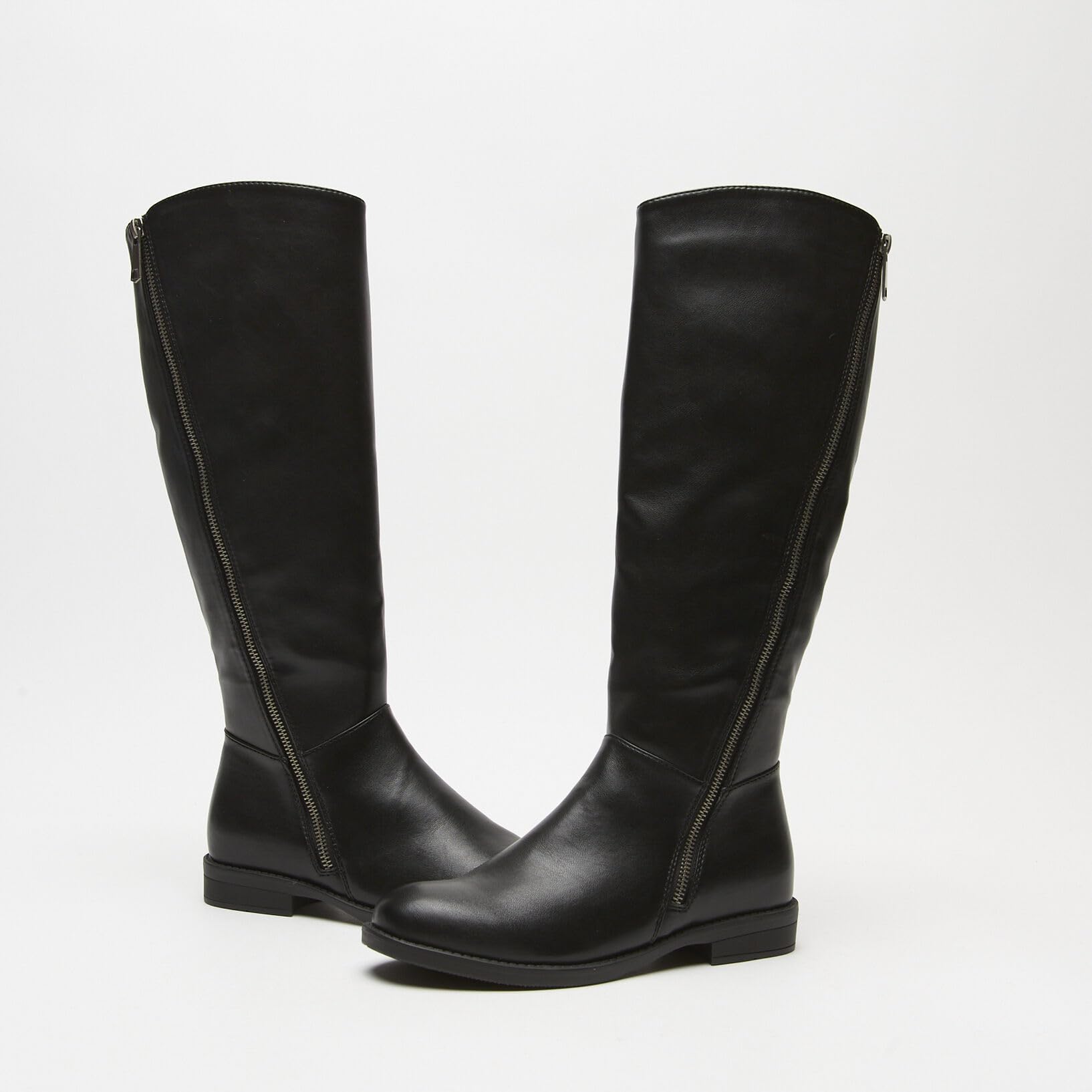 Bata Bottes bottes femme similicuir zip montantes