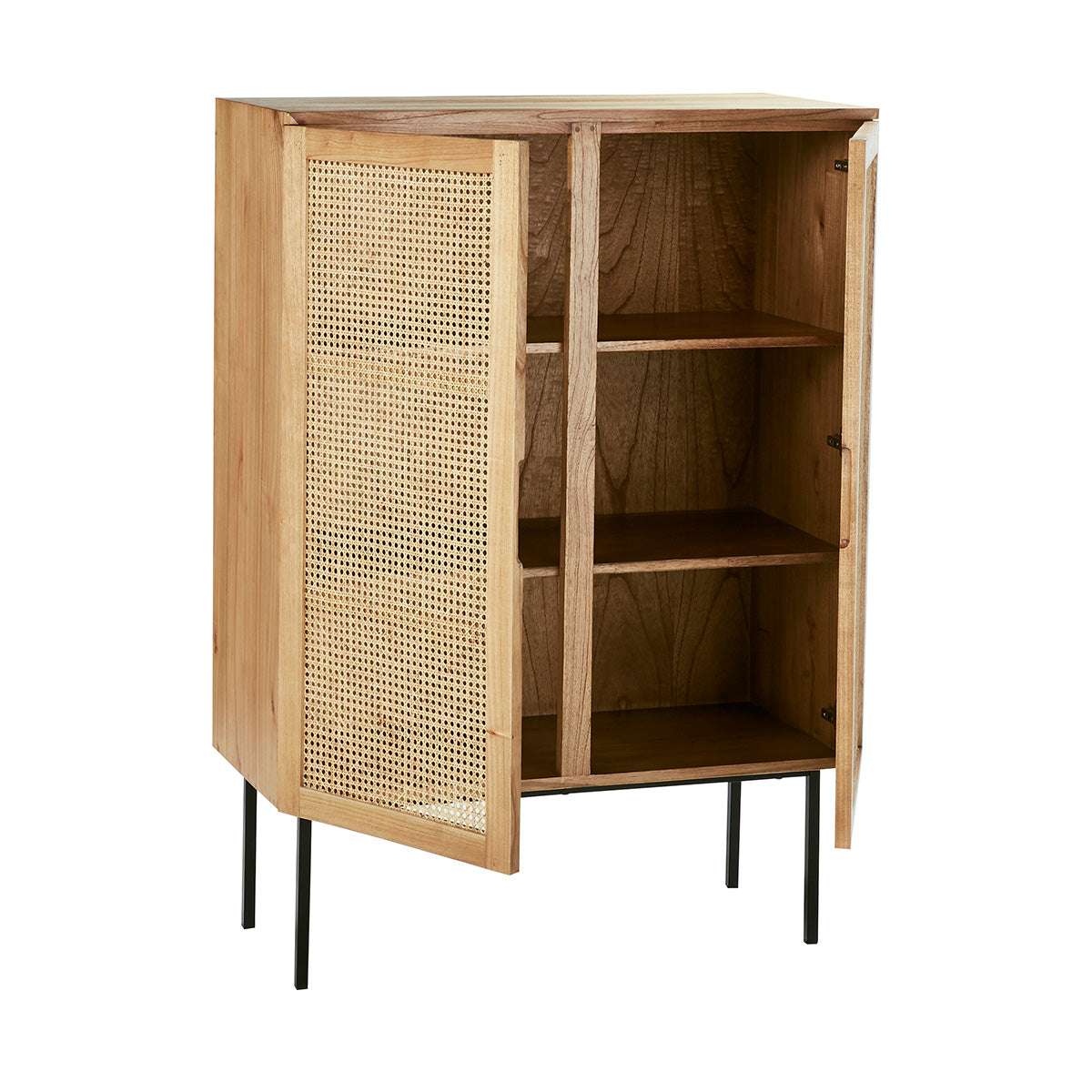 Berah Getah Aubin armoire mindi cannage 100 cm 2 portes