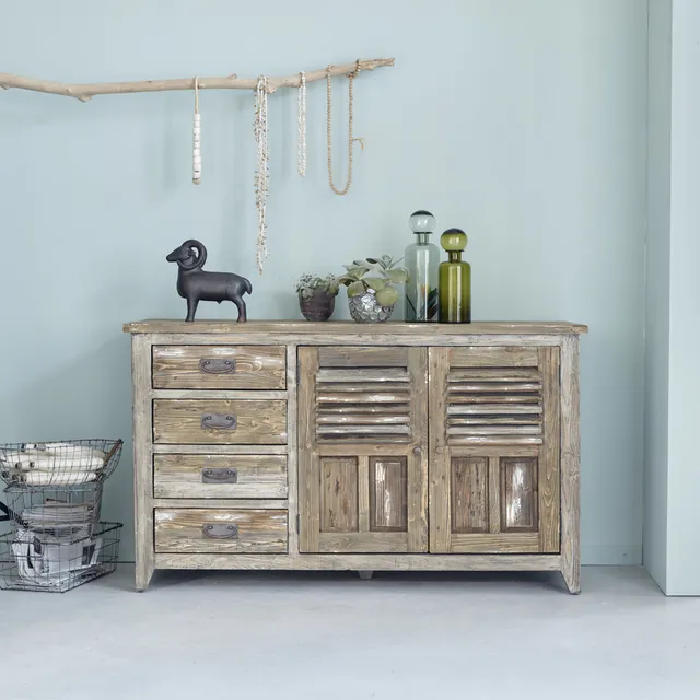 Berah Getah Victor commode pin recyclé 140 cm