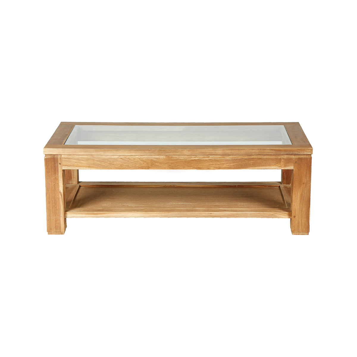 Berah Getah Boston table basse teck rectangulaire 120 cm