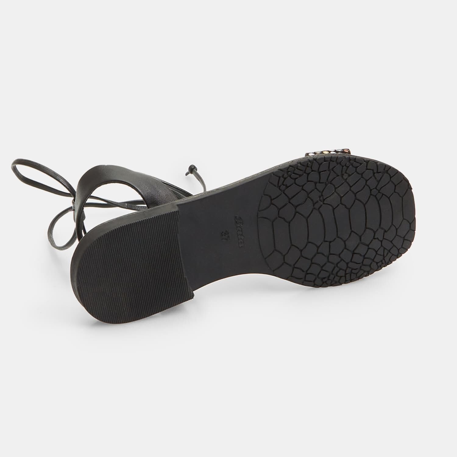 Bata Sandales Cuir Femme Plates Été Ville